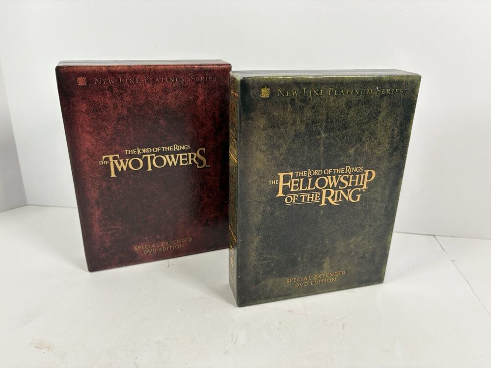 Lord of the Rings Extended Edition DVD Set Fellowship & Two Towers Used